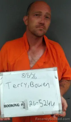 Mugshot of Terry Matthew Marcus Bowen booked in Sebastian County, Arkansas on August 5, 2026