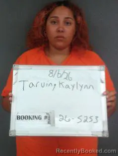 Mugshot of Kaylynn Nicole Tarvin booked in Sebastian County, Arkansas on August 6, 2026