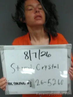 Mugshot of Crystal Shyanne Stroud booked in Sebastian County, Arkansas on August 6, 2026
