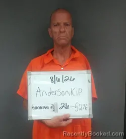 Mugshot of Kip Edgar Anderson booked in Sebastian County, Arkansas on August 6, 2026