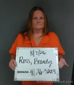 Mugshot of Brandy Susan Ross booked in Sebastian County, Arkansas on August 6, 2026