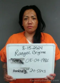 Mugshot of Brigitte Michelle Rangel booked in Sebastian County, Arkansas on August 10, 2026