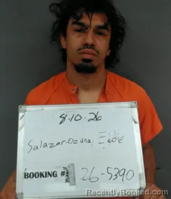 Mugshot of Eddie Fernando Salazar-Ozuna booked in Sebastian County, Arkansas on August 10, 2026