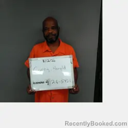 Mugshot of Harold Eugene Curry booked in Sebastian County, Arkansas on August 12, 2026