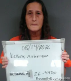 Mugshot of Angelique Kelsey booked in Sebastian County, Arkansas on August 14, 2026