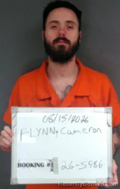 Mugshot of Cameron Lane Flynn booked in Sebastian County, Arkansas on August 14, 2026