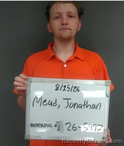 Mugshot of Jonathan Mead booked in Sebastian County, Arkansas on August 15, 2026