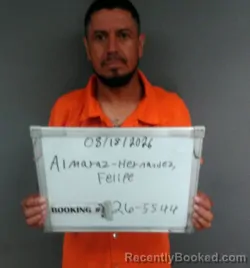 Mugshot of Felipe Almaraz-Hernandez booked in Sebastian County, Arkansas on August 18, 2026