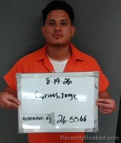 Mugshot of Jorge Andres Chirinos booked in Sebastian County, Arkansas on August 19, 2026