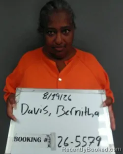Mugshot of Bernitha Laconia Davis booked in Sebastian County, Arkansas on August 19, 2026