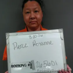 Mugshot of Roxanne Delane Pierce booked in Sebastian County, Arkansas on August 20, 2026