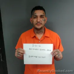 Mugshot of Diego Hernandez-Gonzalez booked in Sebastian County, Arkansas on August 22, 2026