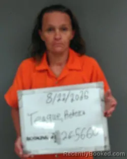 Mugshot of Rebecca Ann Teague booked in Sebastian County, Arkansas on August 22, 2026