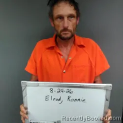 Mugshot of Ronnie Cecil Elrod booked in Sebastian County, Arkansas on August 24, 2026