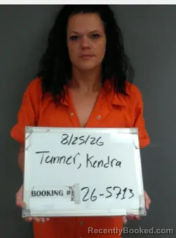 Mugshot of Kendra Nicole Tanner booked in Sebastian County, Arkansas on August 25, 2026