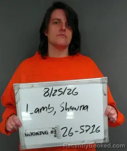 Mugshot of Shawna Rae Lamb booked in Sebastian County, Arkansas on August 25, 2026