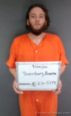 Mugshot of Brandon Paul Thornburg booked in Sebastian County, Arkansas on August 26, 2026