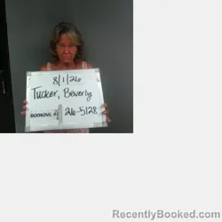 Mugshot of Beverly Dianne Tucker booked in Sebastian County, Arkansas on August 26, 2026
