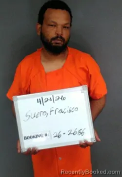 Mugshot of Francisco Alberto Suero booked in Sebastian County, Arkansas on August 26, 2026