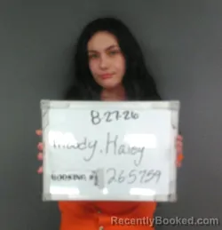 Mugshot of Haley Moody booked in Sebastian County, Arkansas on August 27, 2026