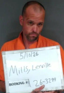 Mugshot of Lenville Ray Mills booked in Sebastian County, Arkansas on September 16, 2026
