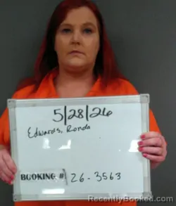 Mugshot of Ronda Marie Edwards booked in Sebastian County, Arkansas on September 25, 2026