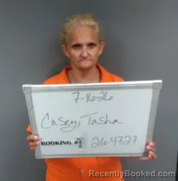 Mugshot of Tasha Danielle Casey booked in Sebastian County, Arkansas on September 25, 2026