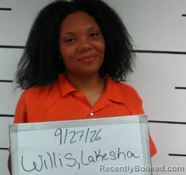 Mugshot of Lakesha Lashea Willis booked in Sebastian County, Arkansas on September 27, 2026