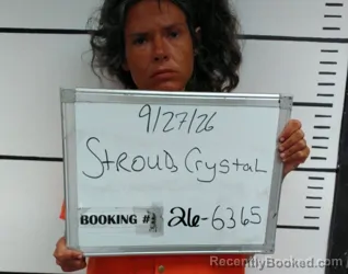 Mugshot of Crystal Shyanne Stroud booked in Sebastian County, Arkansas on September 27, 2026