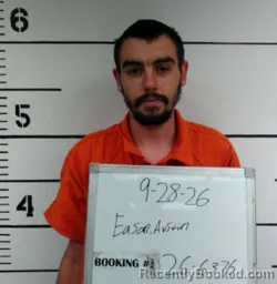 Mugshot of Austin Dean Eason booked in Sebastian County, Arkansas on September 28, 2026