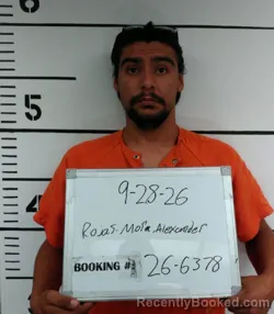 Mugshot of Alexander Jason Rojas-Mora booked in Sebastian County, Arkansas on September 28, 2026