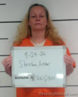 Mugshot of Amber Viola Sheehan booked in Sebastian County, Arkansas on September 29, 2026