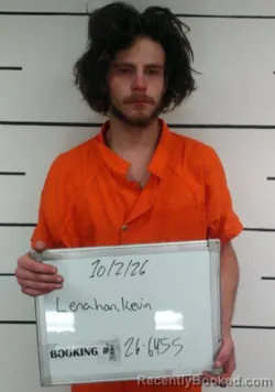 Mugshot of Kevin Lee Lenahan booked in Sebastian County, Arkansas on October 2, 2026