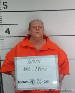 Mugshot of Arlene Hale booked in Sebastian County, Arkansas on October 2, 2026