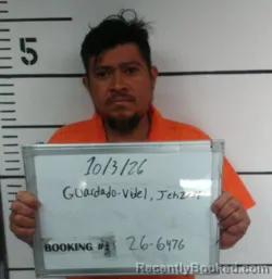 Mugshot of Jehzeel Franz Guardado-Vidal booked in Sebastian County, Arkansas on October 2, 2026