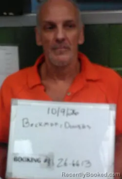 Mugshot of Douglas Frederick Beckman booked in Sebastian County, Arkansas on October 9, 2026