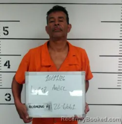 Mugshot of Andre Daniel Lopez booked in Sebastian County, Arkansas on October 10, 2026