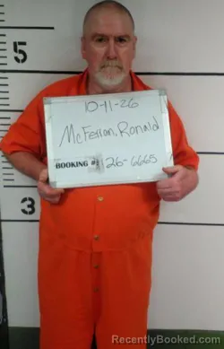 Mugshot of Ronald Lee Mcferran booked in Sebastian County, Arkansas on October 11, 2026