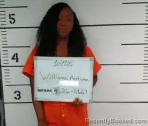 Mugshot of Autumn Lashawn Williams booked in Sebastian County, Arkansas on October 11, 2026