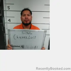 Mugshot of Luis Fernando Chavez booked in Sebastian County, Arkansas on October 12, 2026