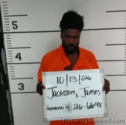 Mugshot of James Jerome Jackson booked in Sebastian County, Arkansas on October 12, 2026