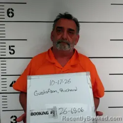 Mugshot of Richard Jason Gustafson booked in Sebastian County, Arkansas on October 17, 2026