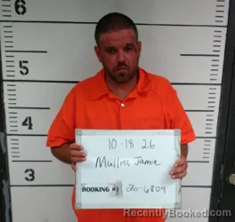 Mugshot of Jamie Mullins booked in Sebastian County, Arkansas on October 18, 2026