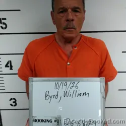 Mugshot of William Maxwell Junior Byrd booked in Sebastian County, Arkansas on October 19, 2026
