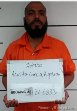 Mugshot of Rigoberto Acosta-Garcia booked in Sebastian County, Arkansas on October 19, 2026