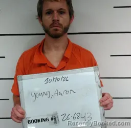 Mugshot of Aaron Dwayne Young booked in Sebastian County, Arkansas on October 20, 2026