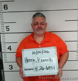 Mugshot of Kenneth Darrell Henry booked in Sebastian County, Arkansas on October 20, 2026