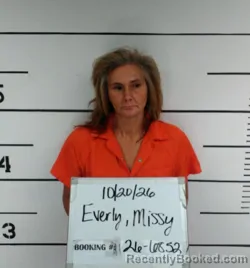 Mugshot of Missy Marie Everly booked in Sebastian County, Arkansas on October 20, 2026