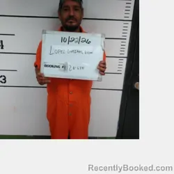 Mugshot of Victor Hugo Lopez-Gonzalez booked in Sebastian County, Arkansas on October 22, 2026