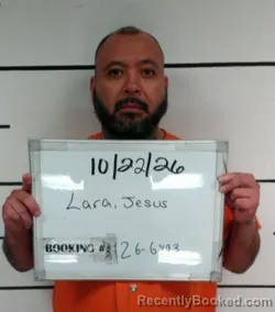 Mugshot of Jesus Ladislado Lara booked in Sebastian County, Arkansas on October 22, 2026